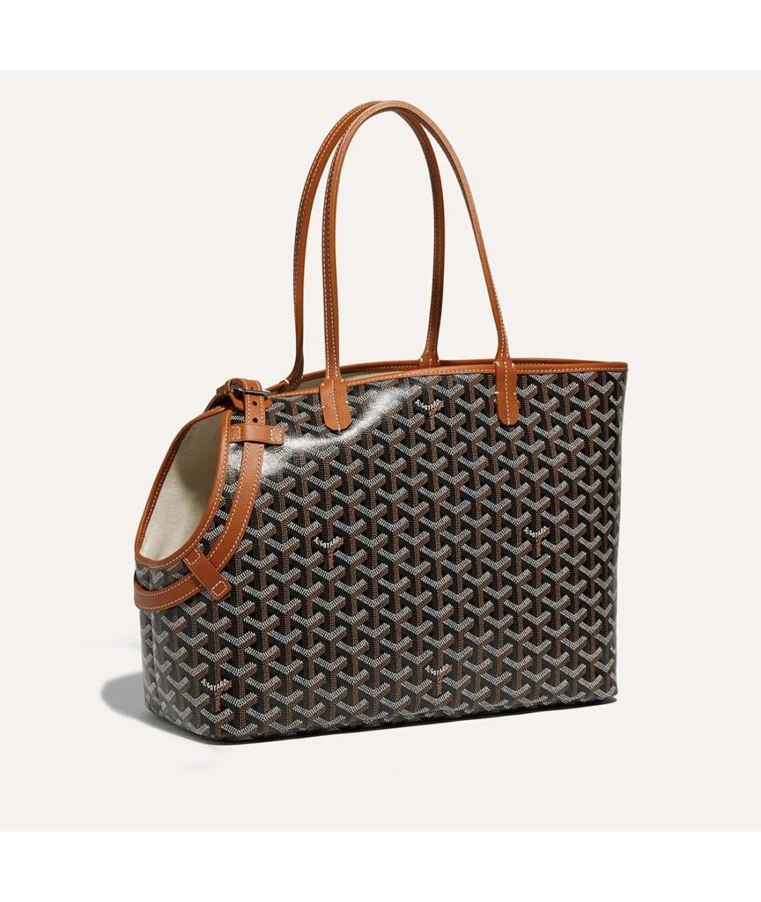 GOYARD Коричневая сумка тоут из канвы, фото 4
