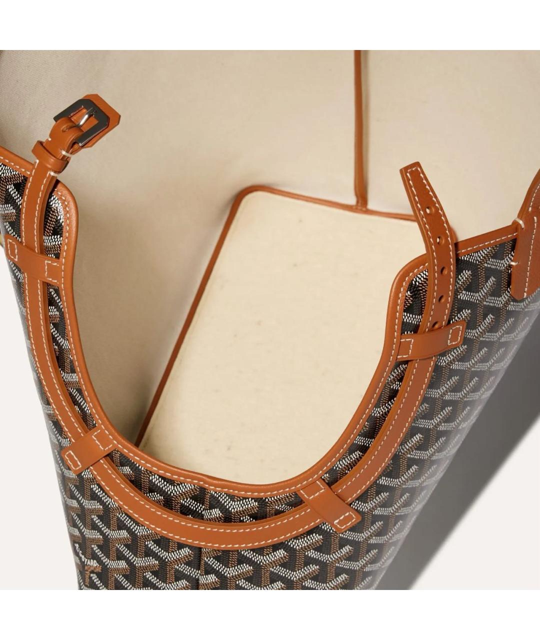 GOYARD Коричневая сумка тоут из канвы, фото 3