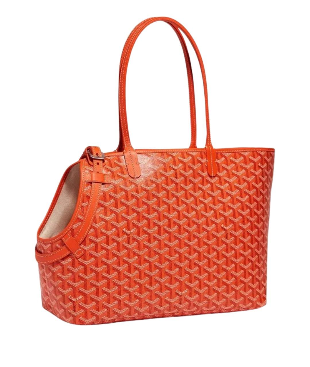 GOYARD Оранжевая сумка тоут из канвы, фото 1