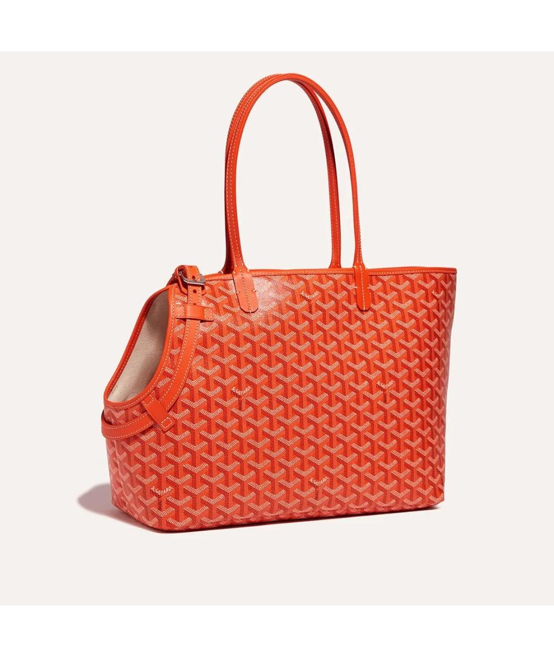 GOYARD Оранжевая сумка тоут из канвы, фото 4