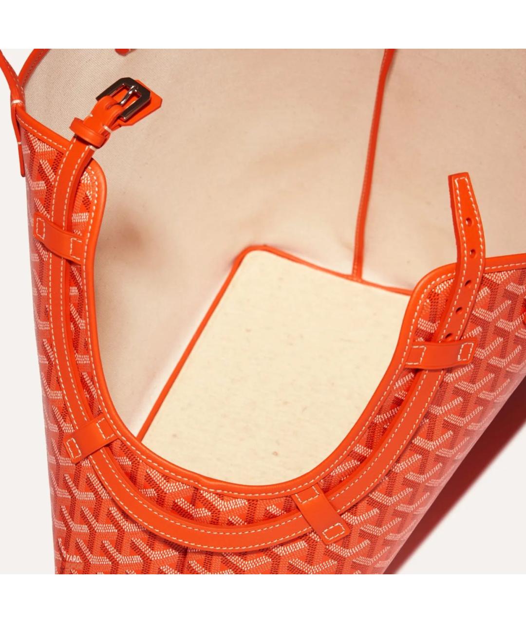 GOYARD Оранжевая сумка тоут из канвы, фото 2