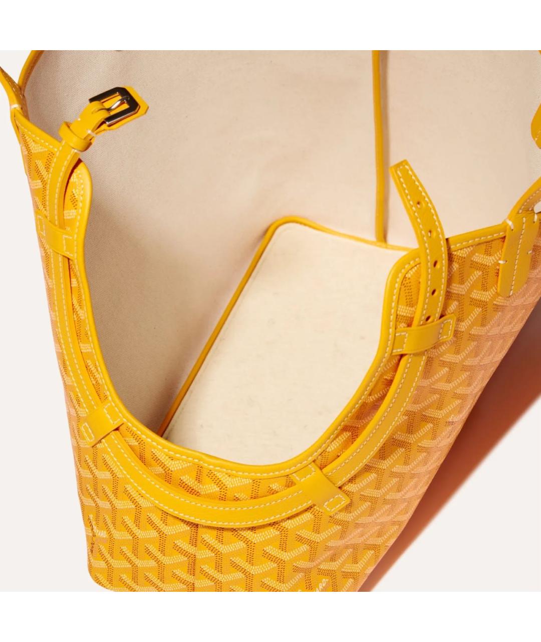 GOYARD Желтая сумка тоут из канвы, фото 3
