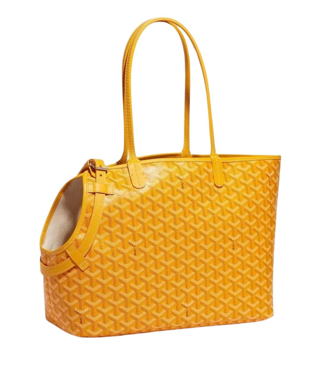 GOYARD Желтая сумка тоут из канвы, фото 1