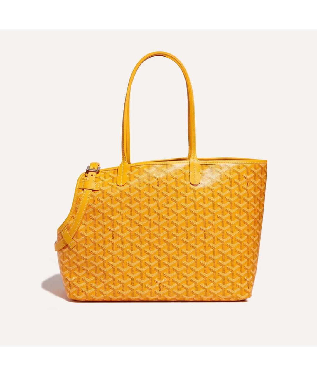 GOYARD Желтая сумка тоут из канвы, фото 2