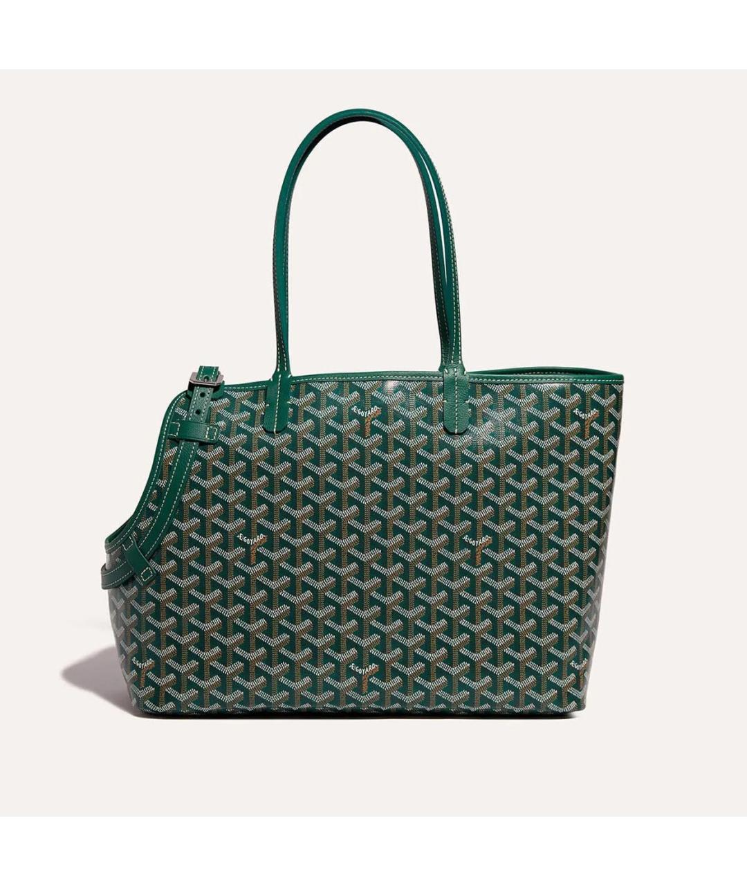 GOYARD Зеленая сумка тоут из канвы, фото 2
