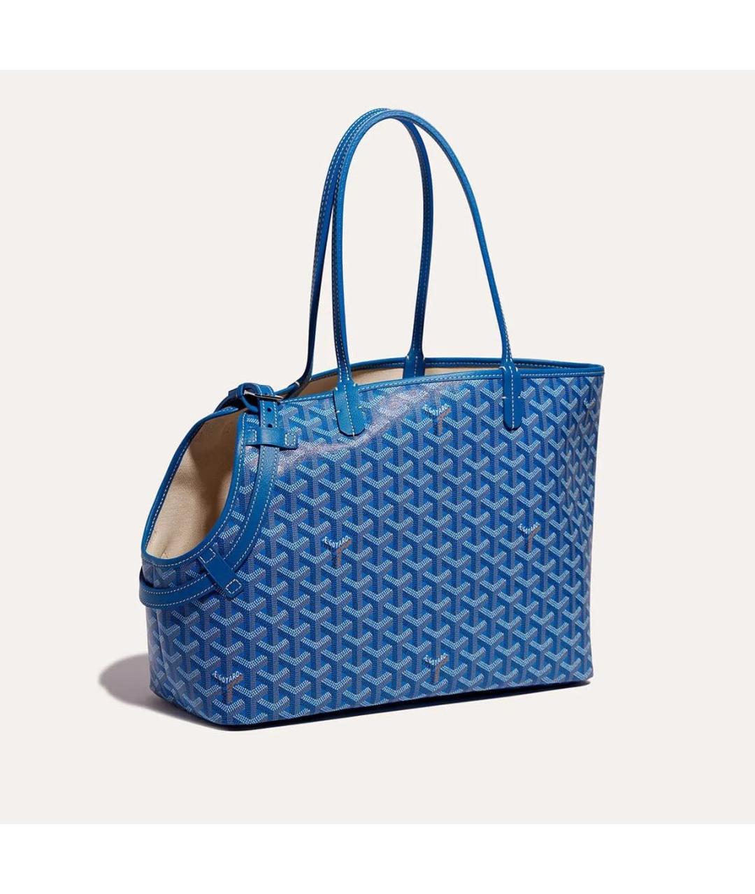 GOYARD Синяя сумка тоут из канвы, фото 4