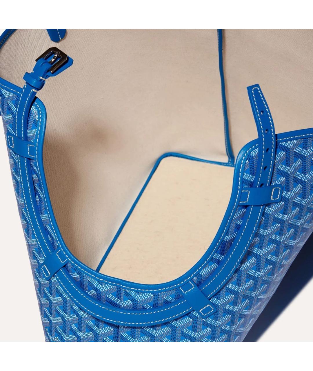 GOYARD Синяя сумка тоут из канвы, фото 3