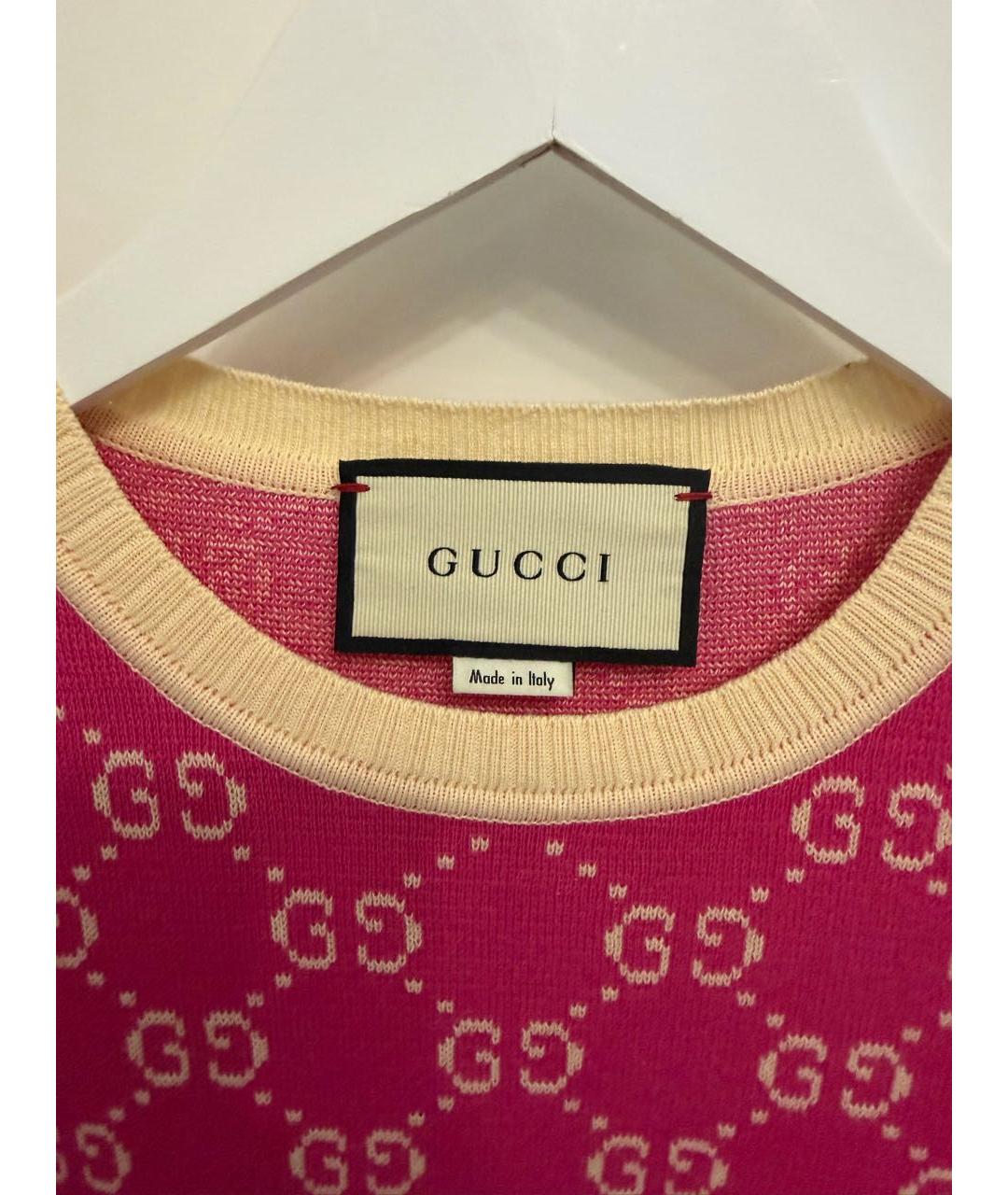 GUCCI Розовый хлопковый джемпер / свитер, фото 3