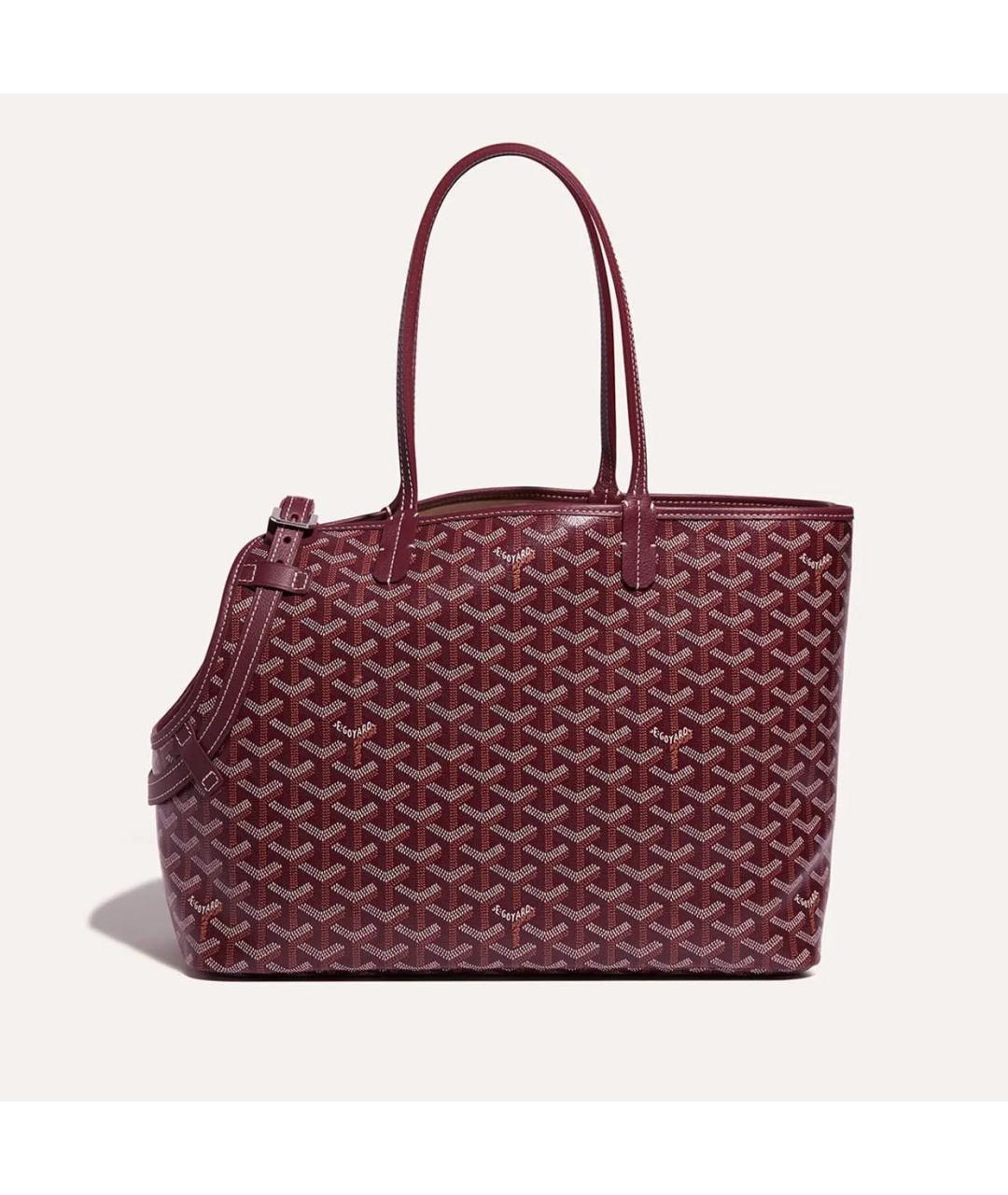 GOYARD Бордовая сумка тоут из канвы, фото 2