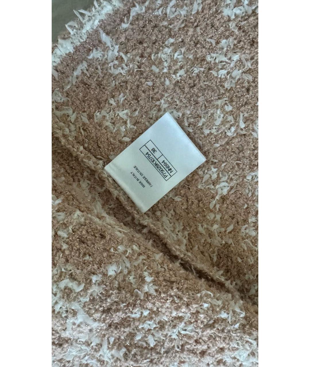 CHANEL Коралловый кашемировый костюм с юбками, фото 4