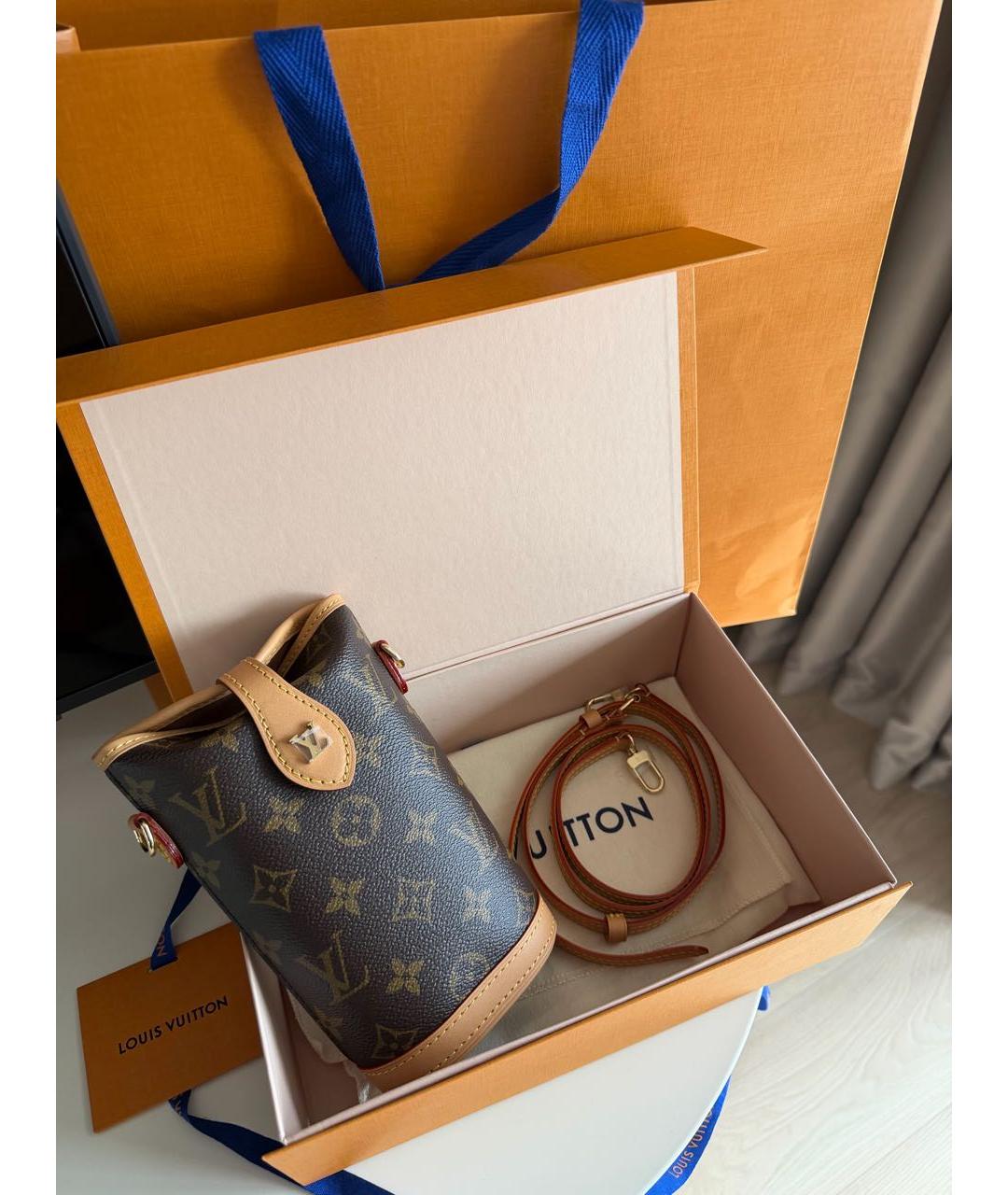 LOUIS VUITTON Коричневая сумка через плечо, фото 5