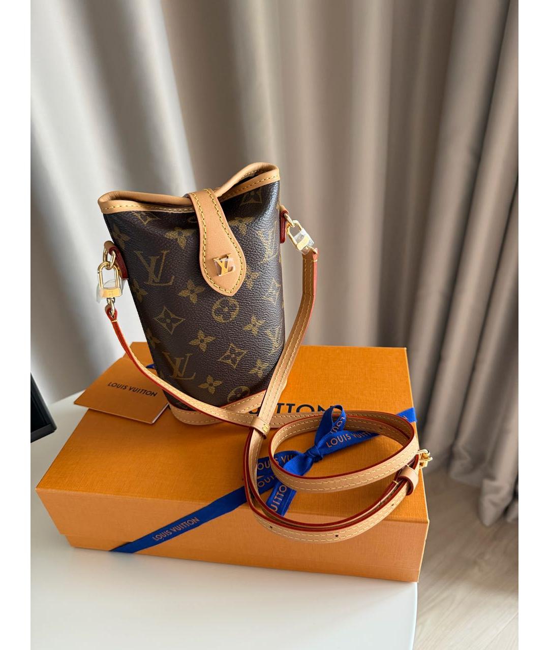 LOUIS VUITTON Коричневая сумка через плечо, фото 2