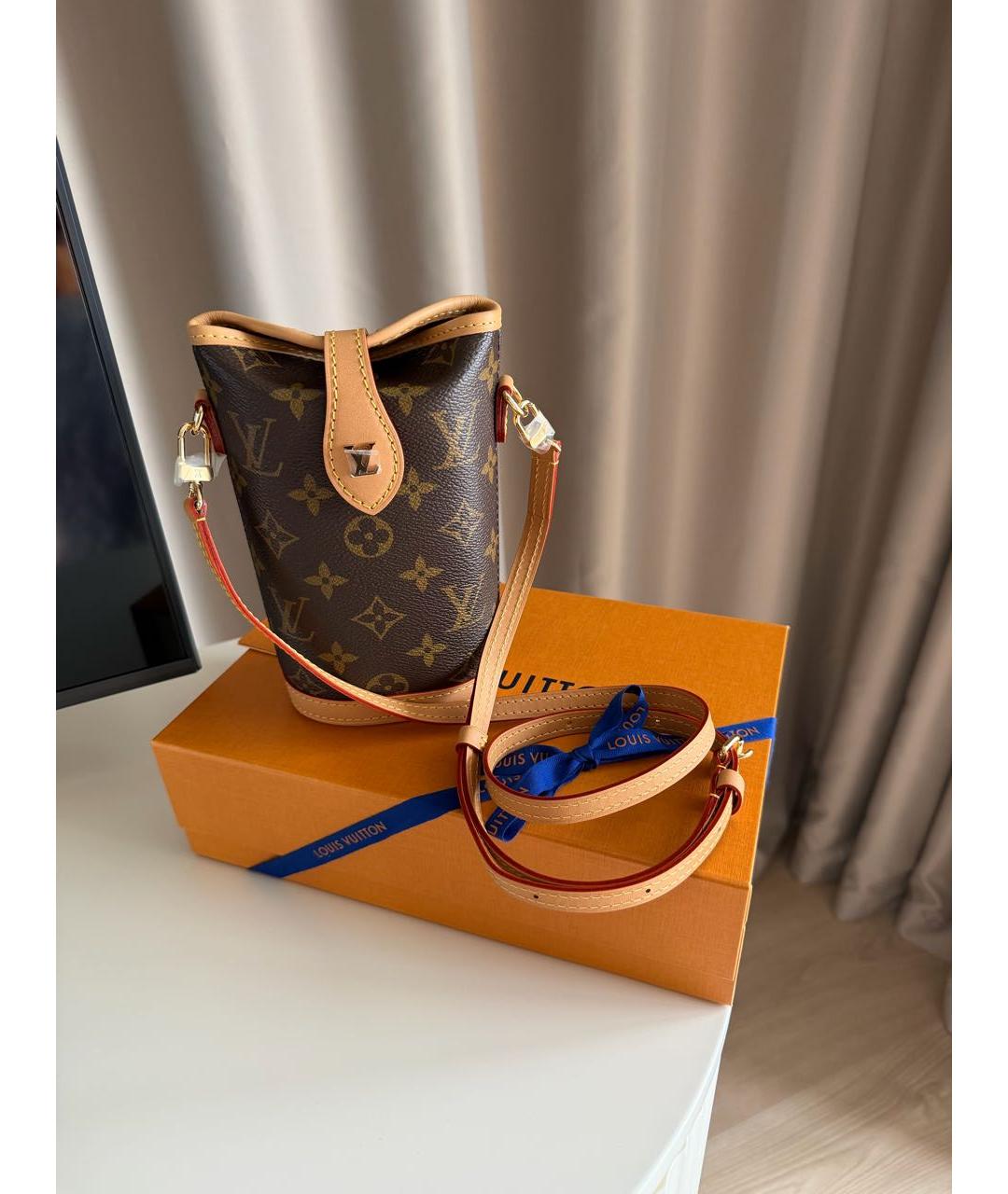 LOUIS VUITTON Коричневая сумка через плечо, фото 3
