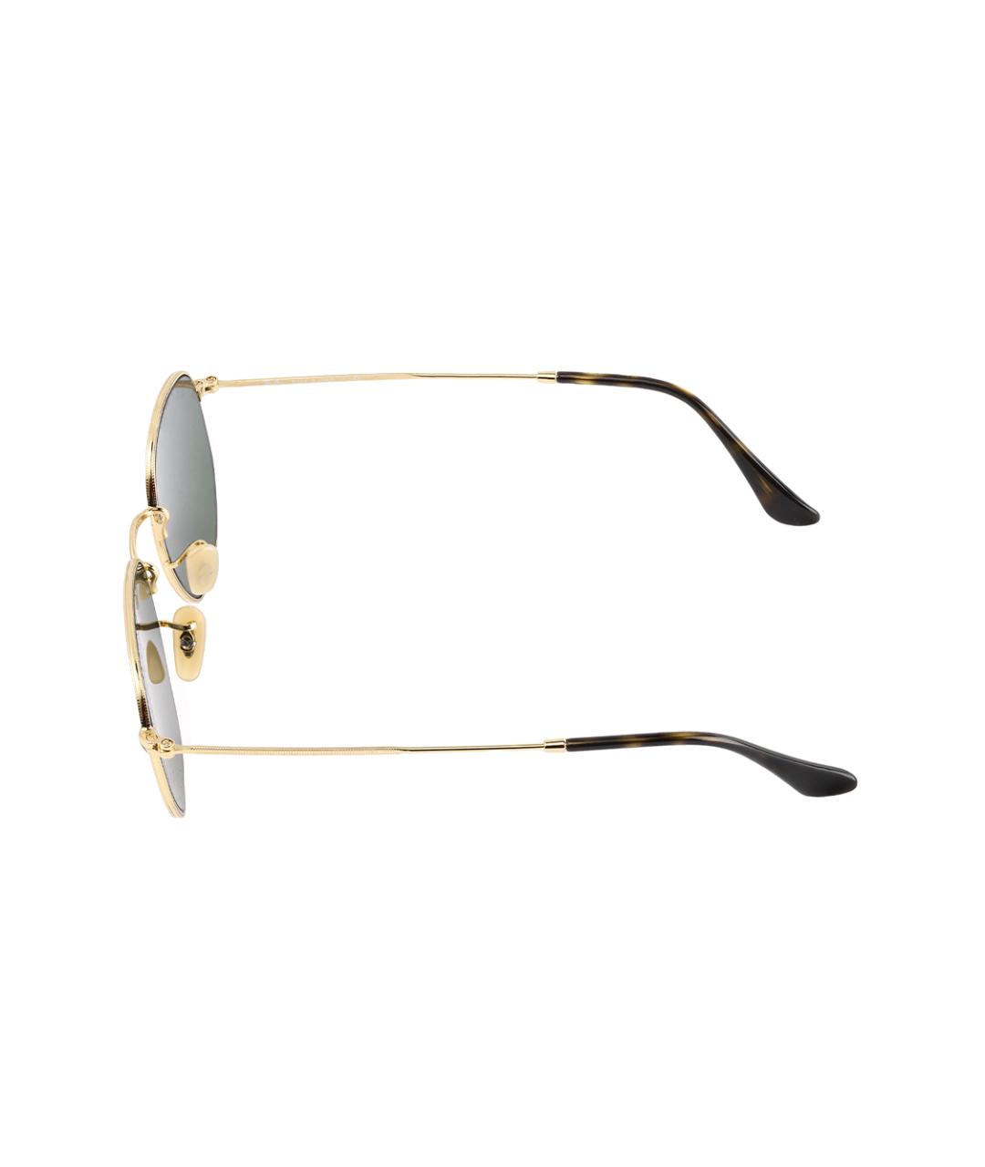 RAY BAN Золотые металлические солнцезащитные очки, фото 3