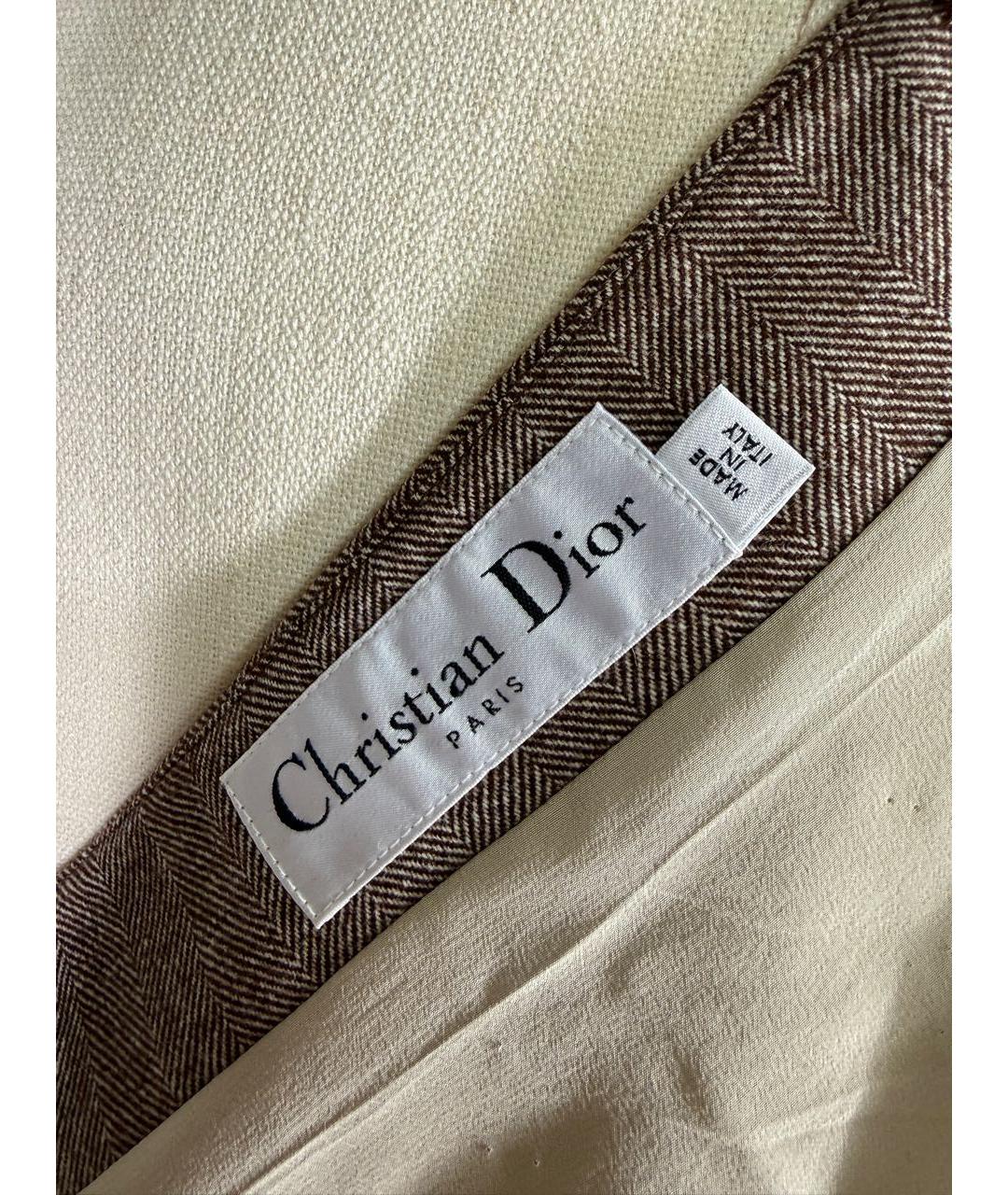 CHRISTIAN DIOR Коричневый шерстяной жилет, фото 7