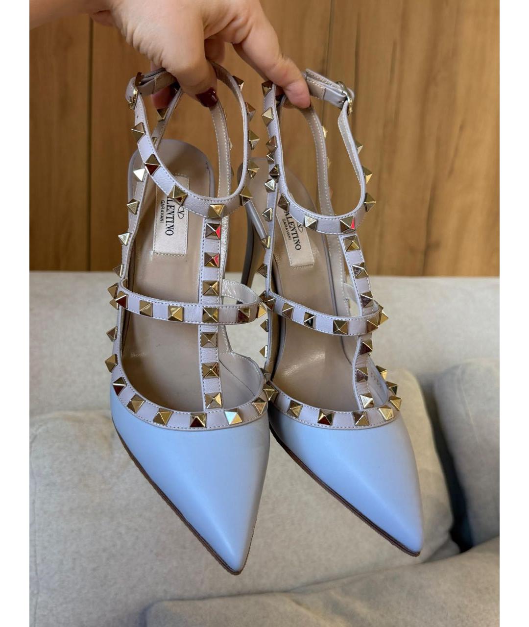 VALENTINO Серые кожаные туфли, фото 2