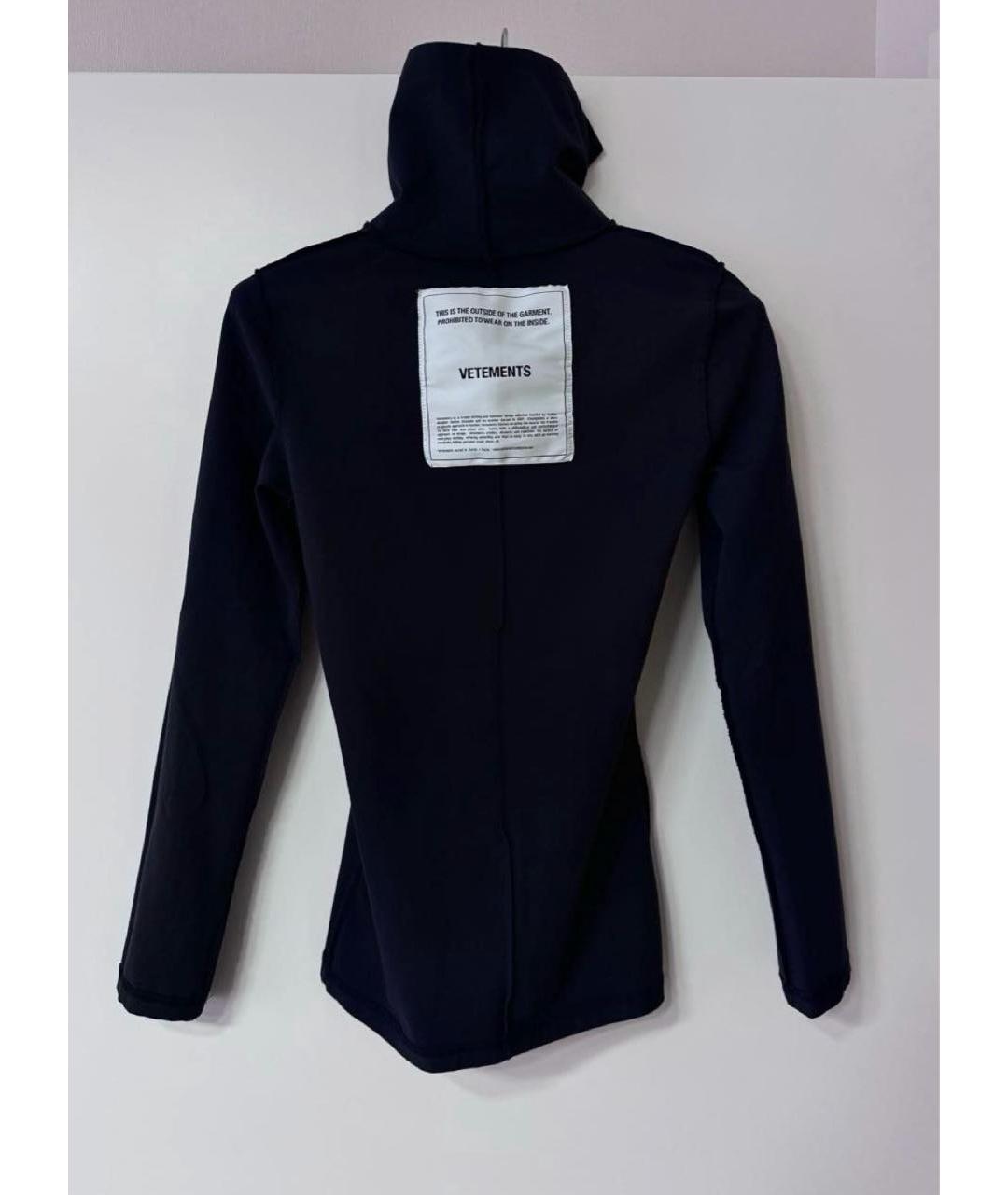 VETEMENTS Черная хлопковая водолазка, фото 7