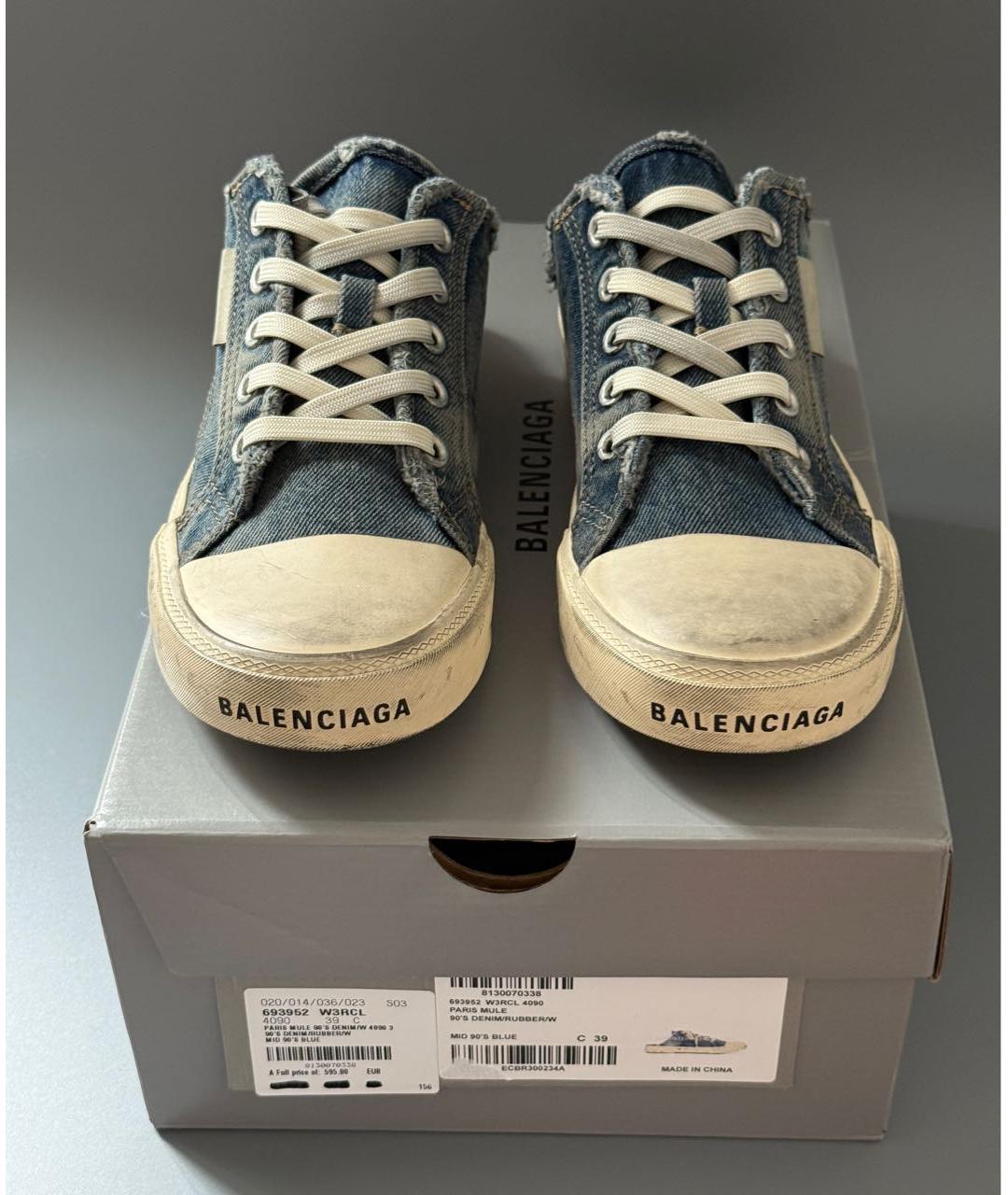 BALENCIAGA Голубые мюли, фото 2
