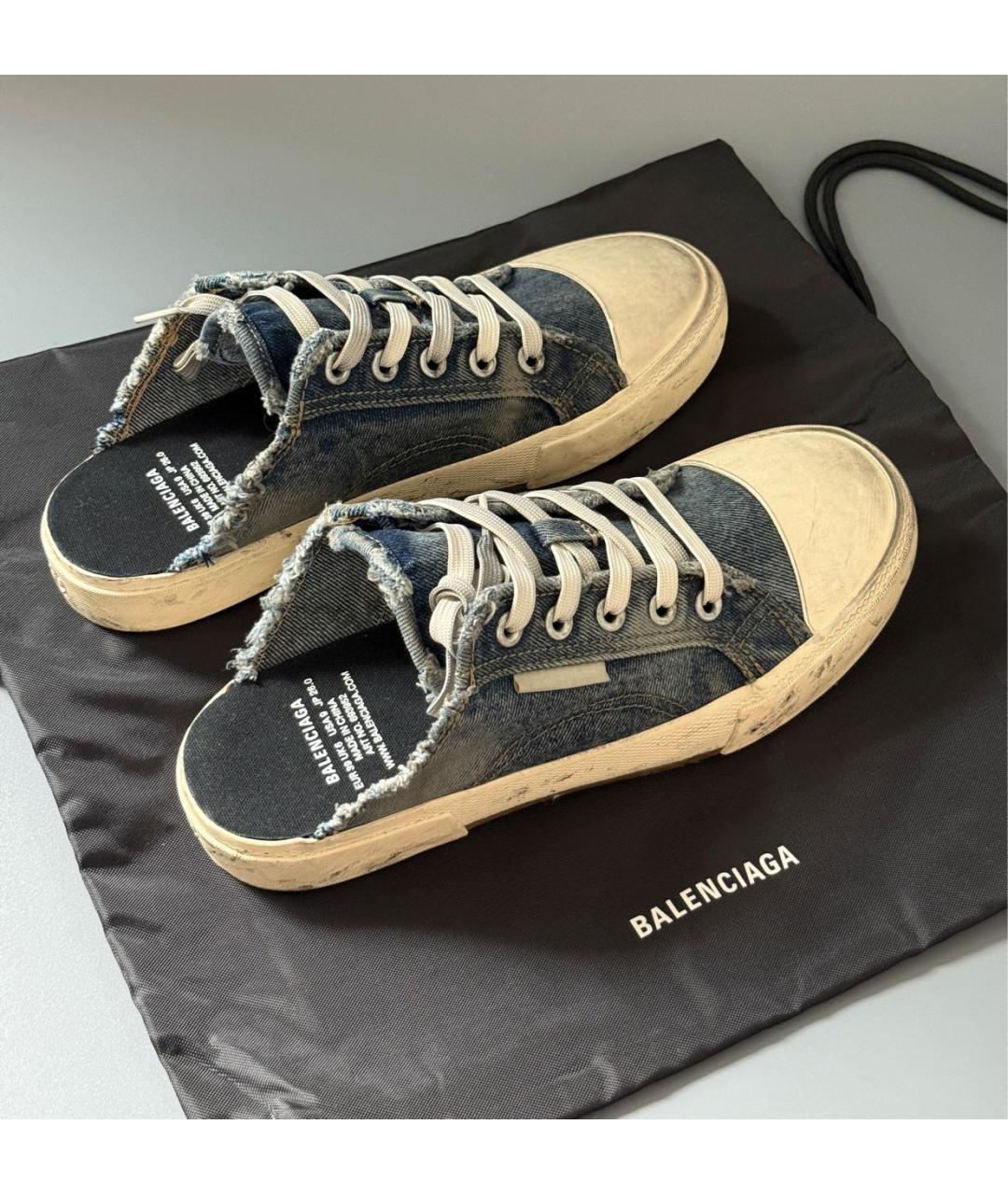 BALENCIAGA Голубые мюли, фото 3