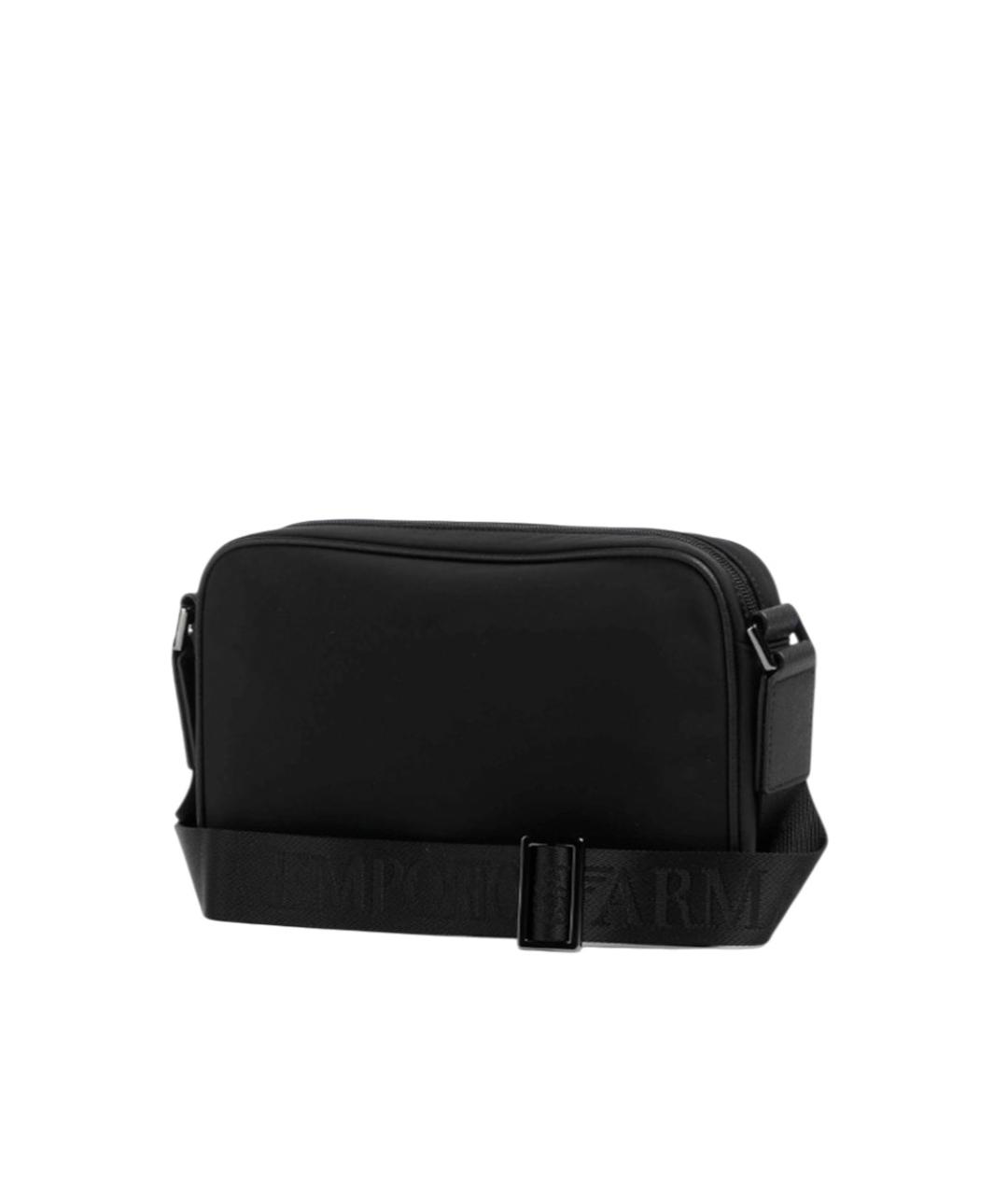 EMPORIO ARMANI Черная синтетическая сумка на плечо, фото 2