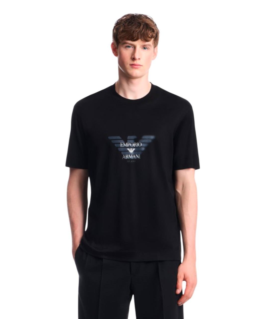 EMPORIO ARMANI Черная футболка, фото 2