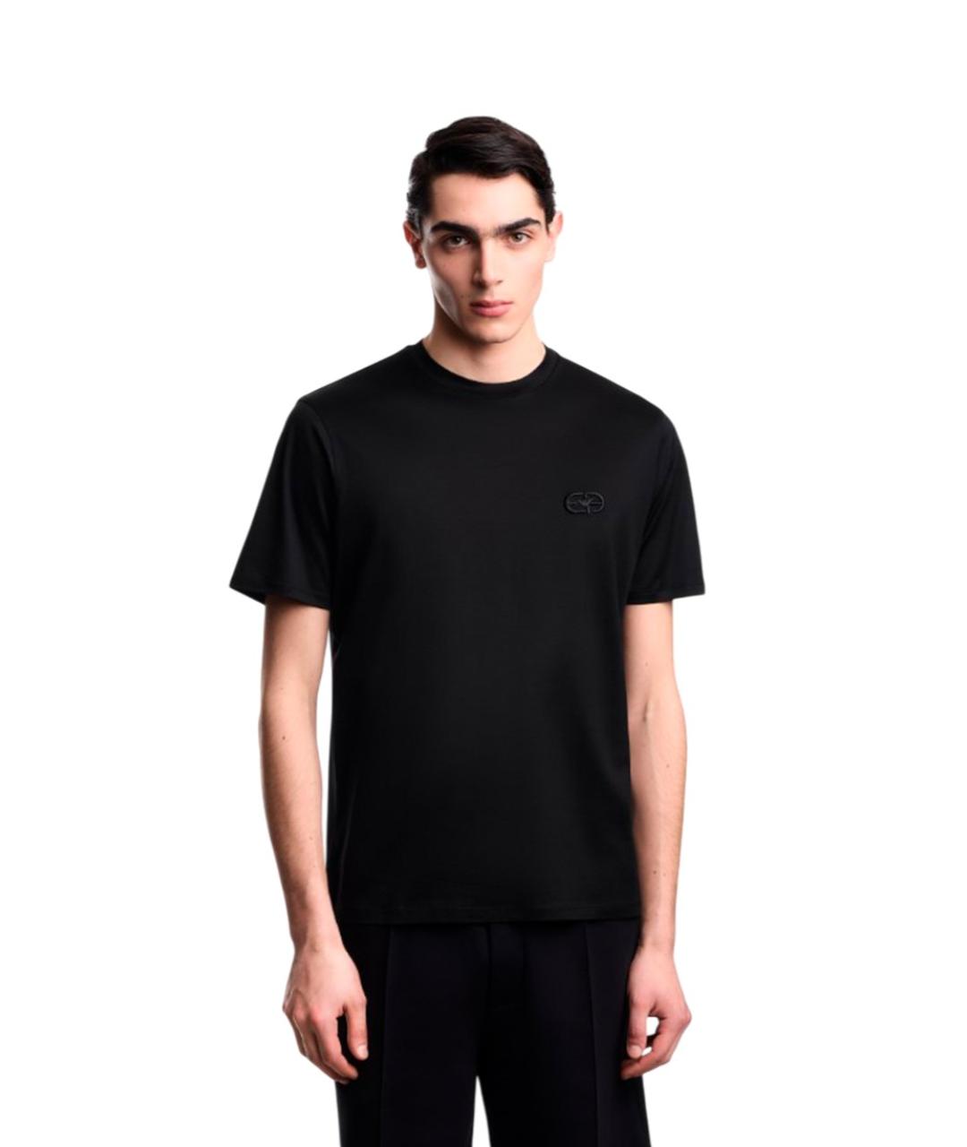 EMPORIO ARMANI Черная футболка, фото 2