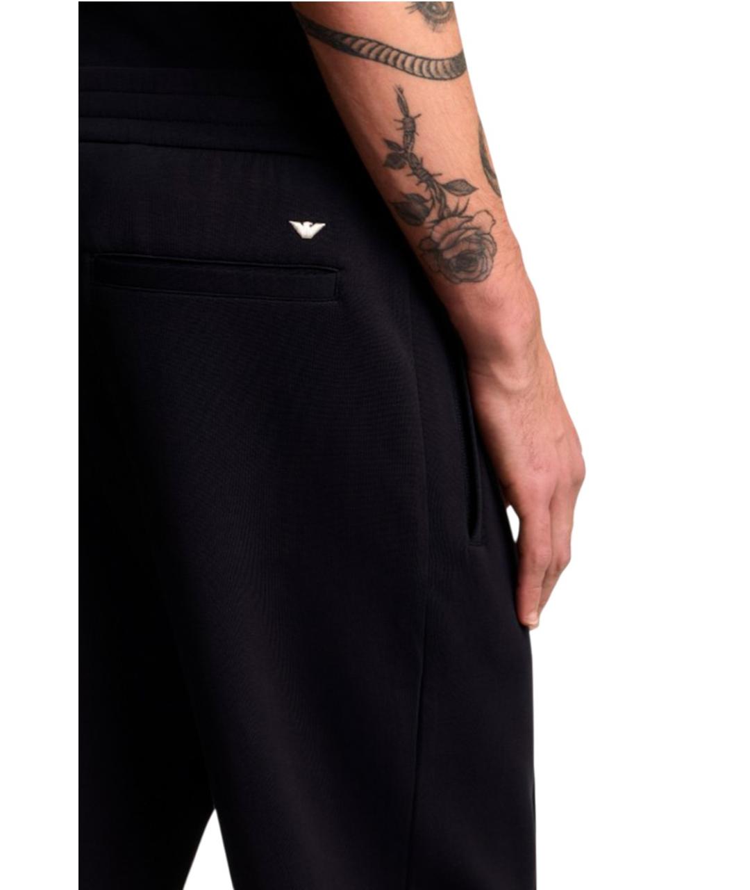 EMPORIO ARMANI Темно-синие повседневные брюки, фото 4