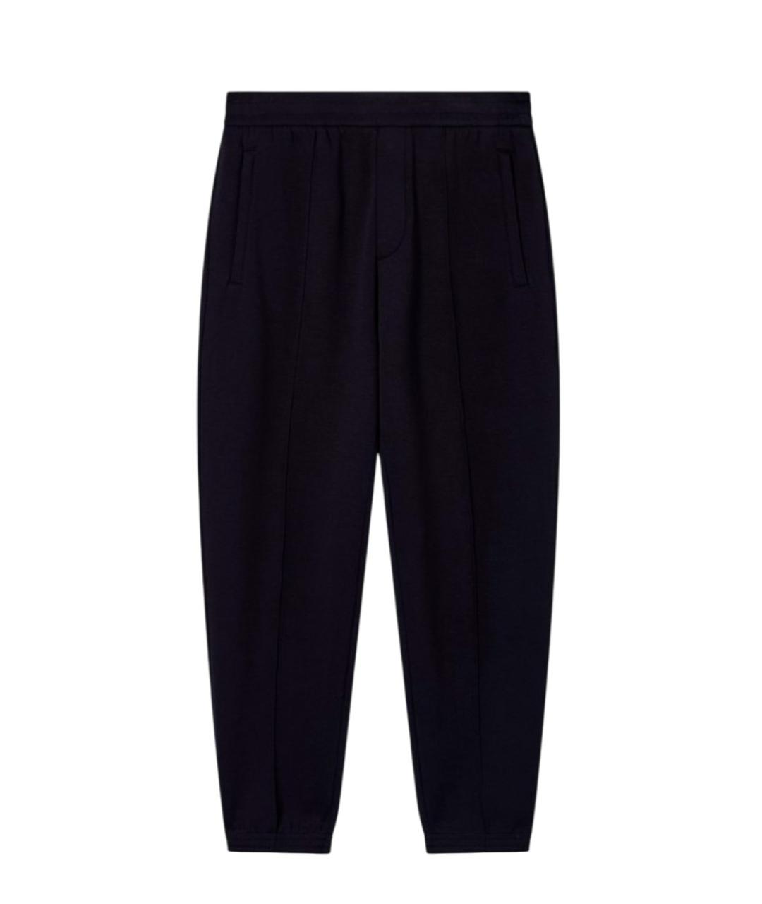EMPORIO ARMANI Темно-синие повседневные брюки, фото 1