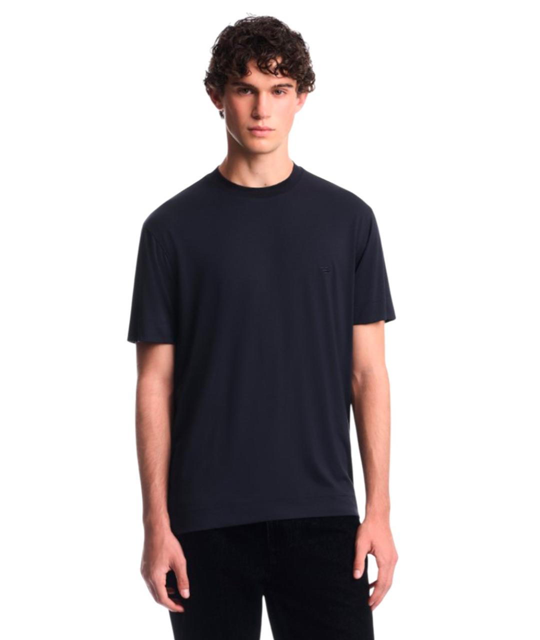 EMPORIO ARMANI Синяя футболка, фото 2