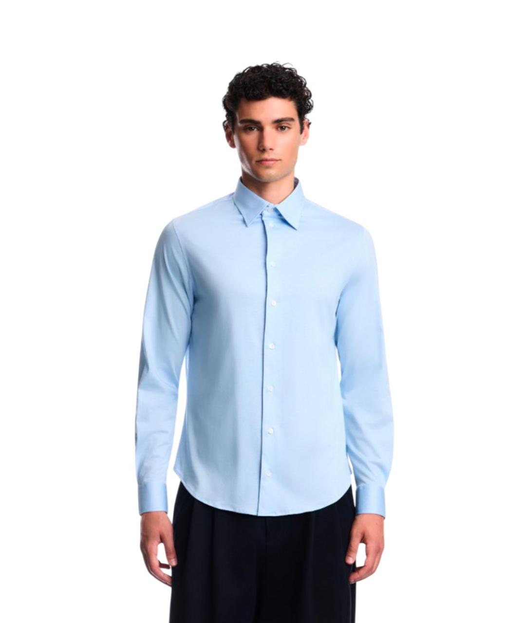 EMPORIO ARMANI Голубая классическая рубашка, фото 2
