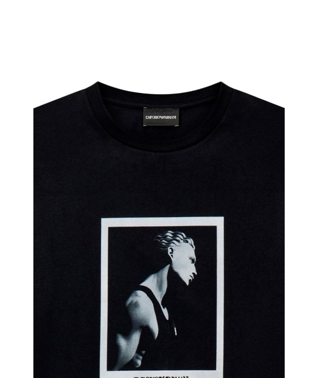 EMPORIO ARMANI Черная футболка, фото 4