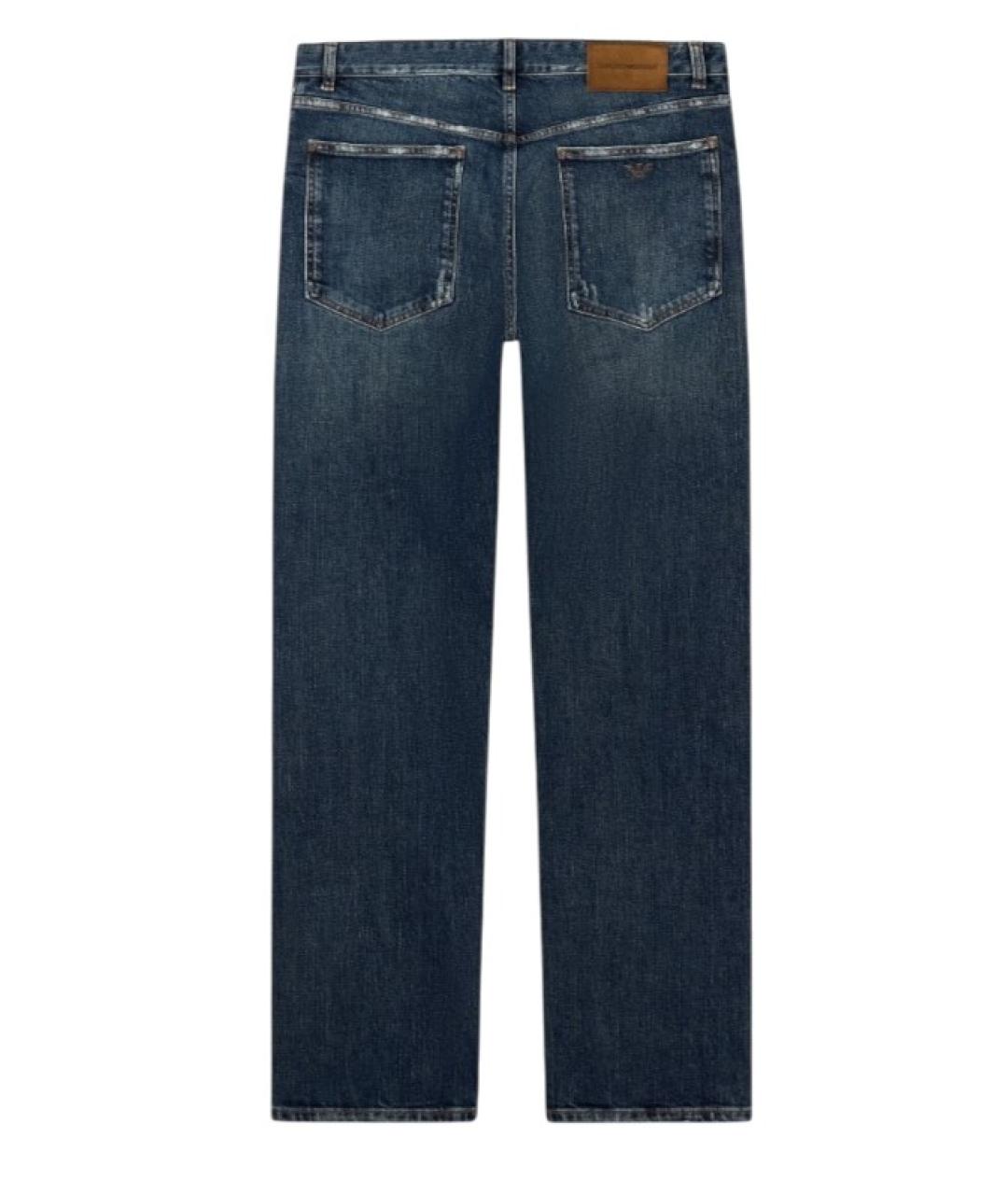 EMPORIO ARMANI Синие прямые джинсы, фото 2
