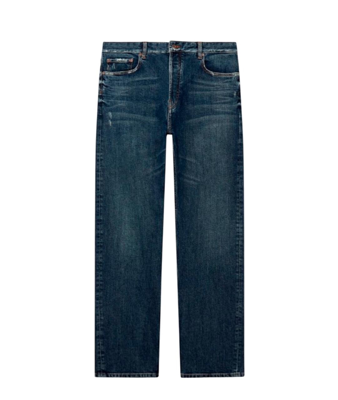 EMPORIO ARMANI Синие прямые джинсы, фото 1