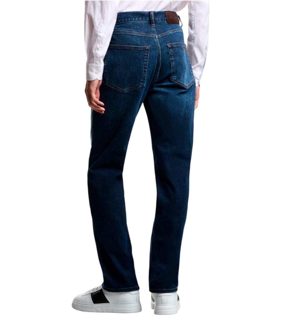 EMPORIO ARMANI Синие прямые джинсы, фото 3