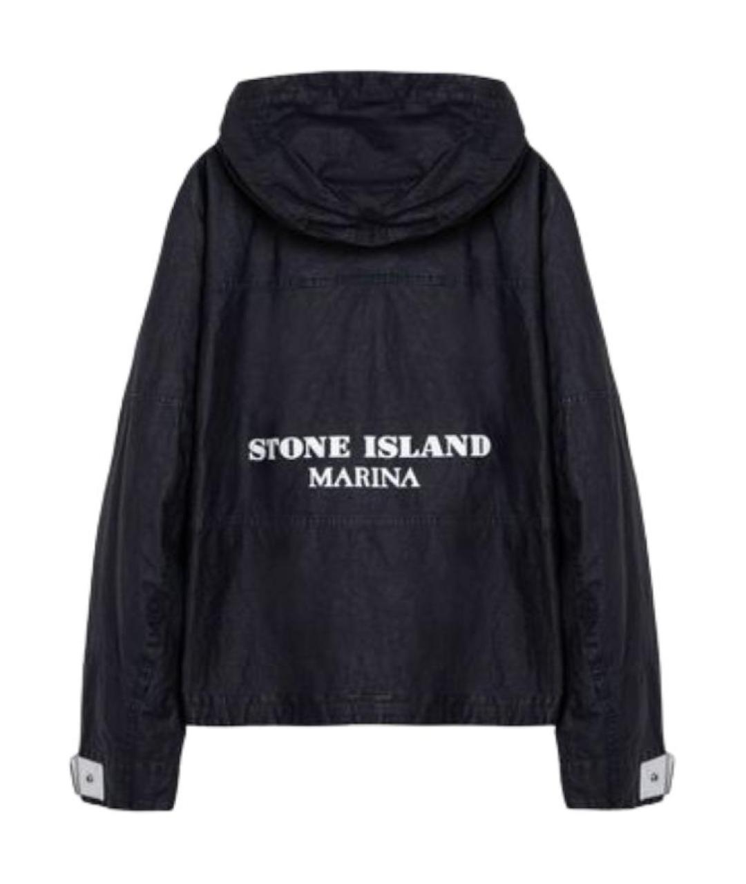 STONE ISLAND Темно-синяя льняная куртка, фото 2