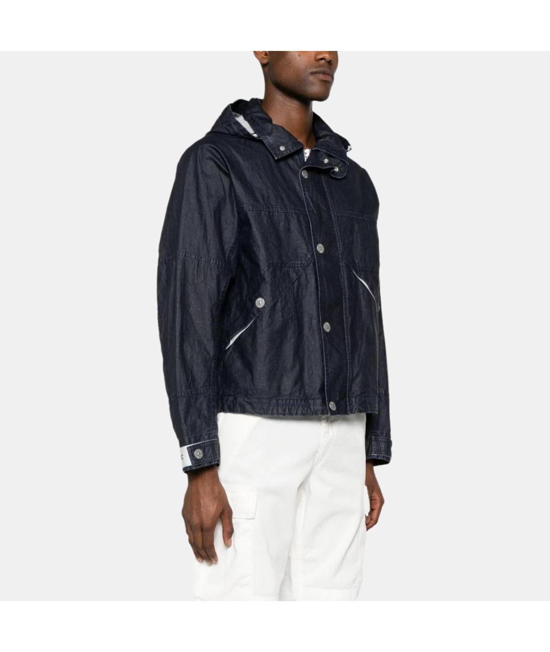 STONE ISLAND Темно-синяя льняная куртка, фото 5