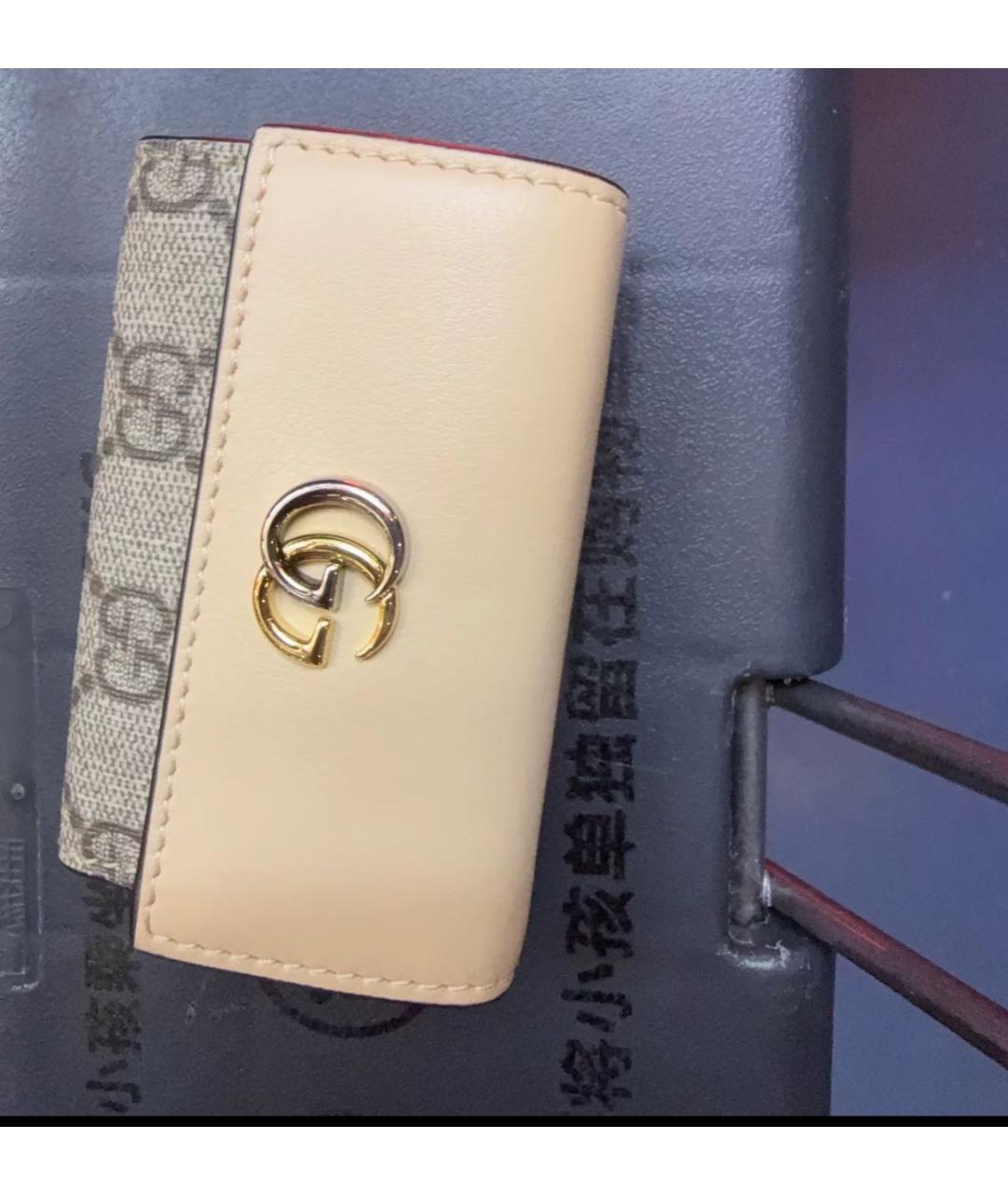 GUCCI Бежевая ключница, фото 7