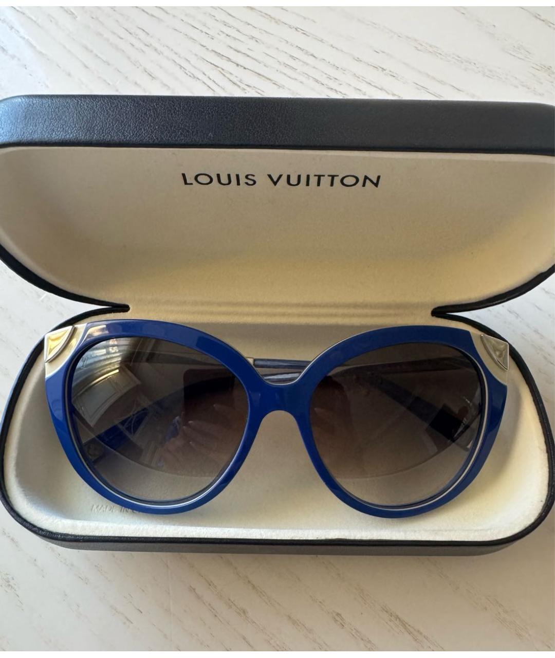 LOUIS VUITTON Синие пластиковые солнцезащитные очки, фото 9