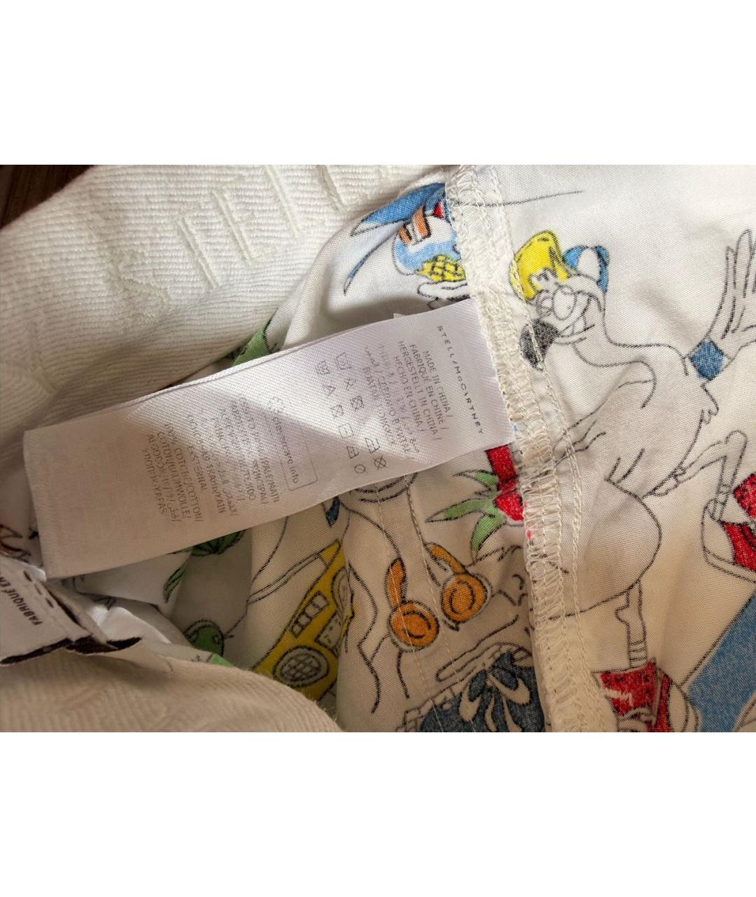 STELLA MCCARTNEY KIDS Белые хлопковые брюки и шорты, фото 5