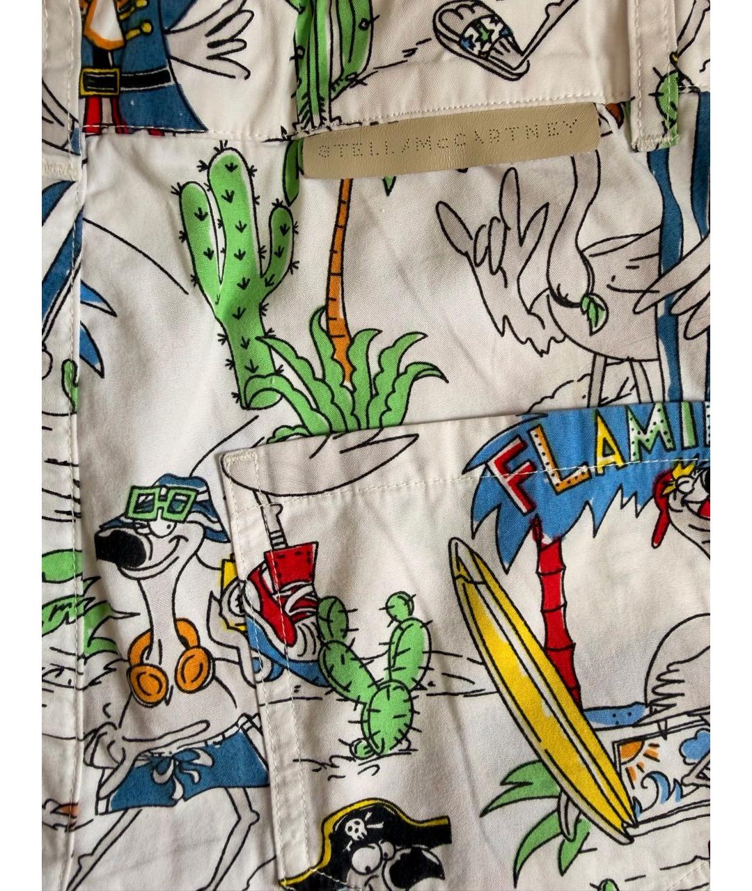 STELLA MCCARTNEY KIDS Белые хлопковые брюки и шорты, фото 4