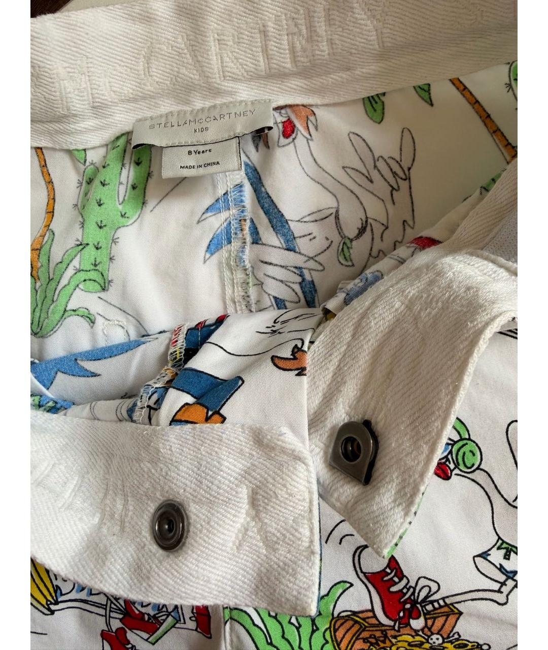 STELLA MCCARTNEY KIDS Белые хлопковые брюки и шорты, фото 3