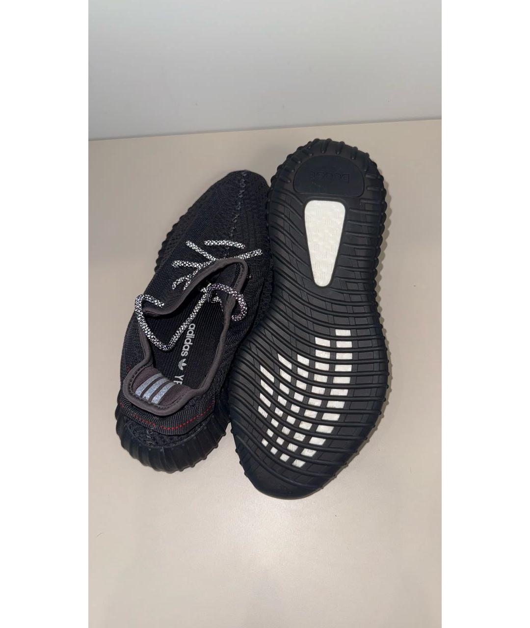 ADIDAS YEEZY Черные текстильные низкие кроссовки / кеды, фото 6