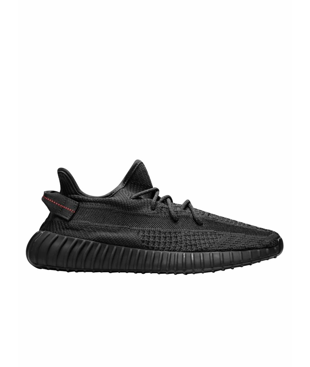 ADIDAS YEEZY Черные текстильные низкие кроссовки / кеды, фото 1