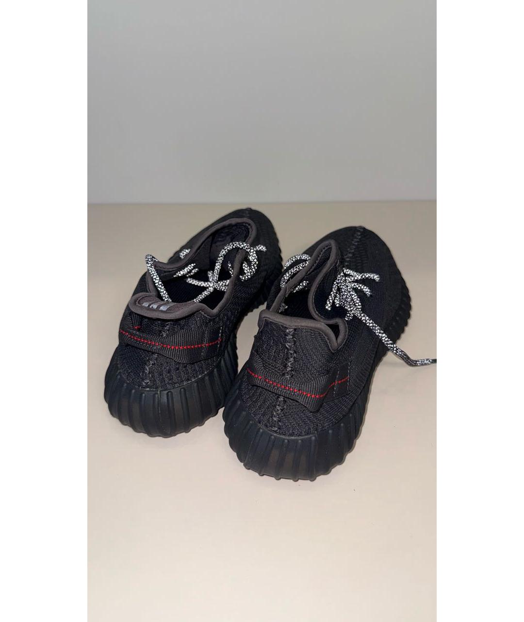 ADIDAS YEEZY Черные текстильные низкие кроссовки / кеды, фото 8