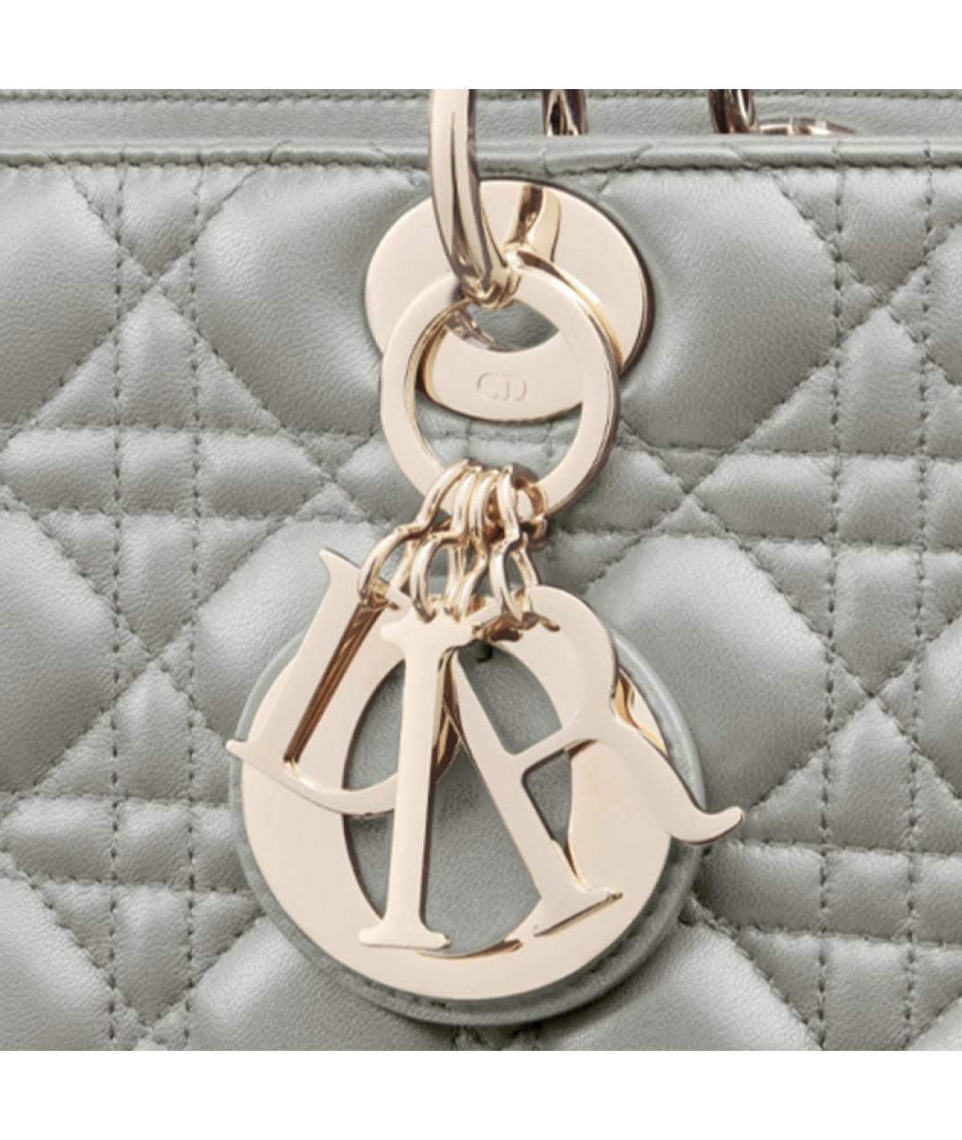 CHRISTIAN DIOR Зеленая кожаная сумка с короткими ручками, фото 4