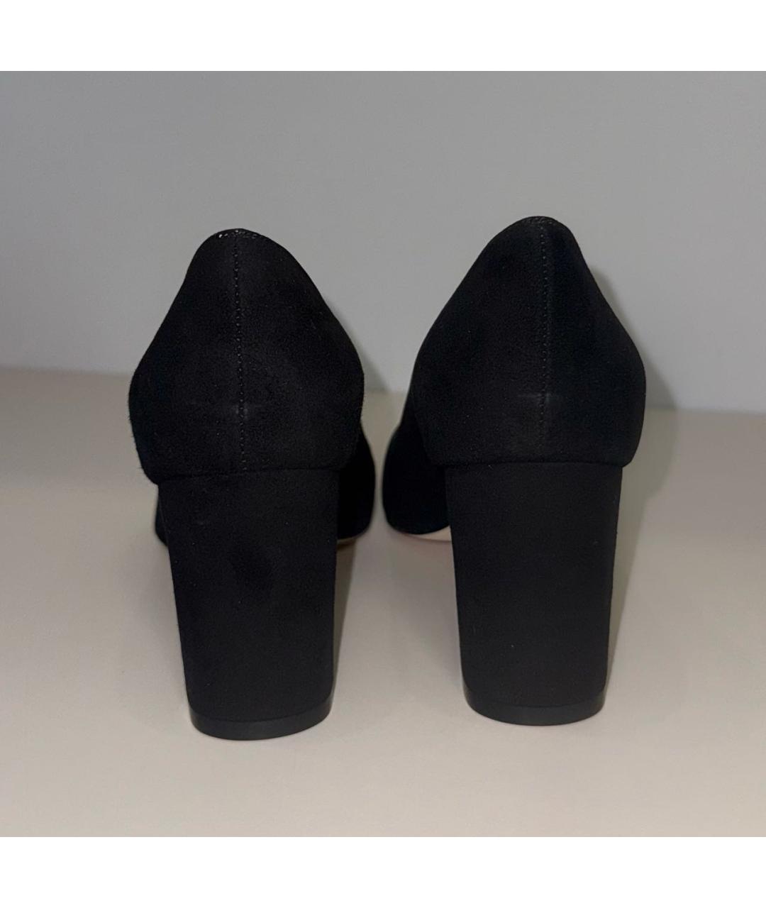 STUART WEITZMAN Черные бархатные туфли, фото 4