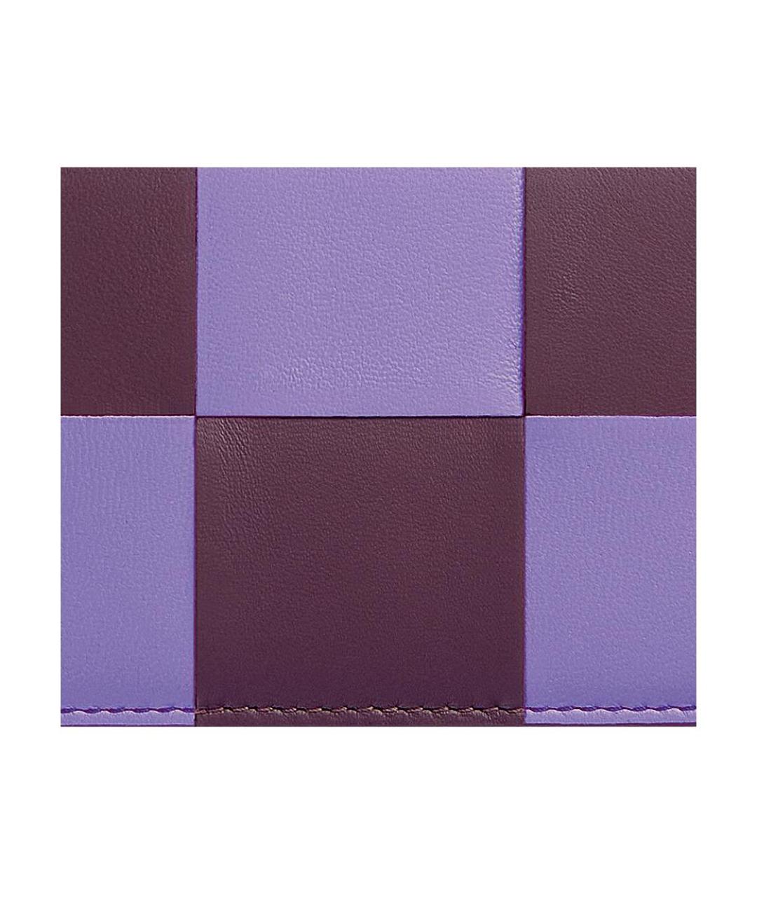 BOTTEGA VENETA Фиолетовый кожаный кардхолдер, фото 4