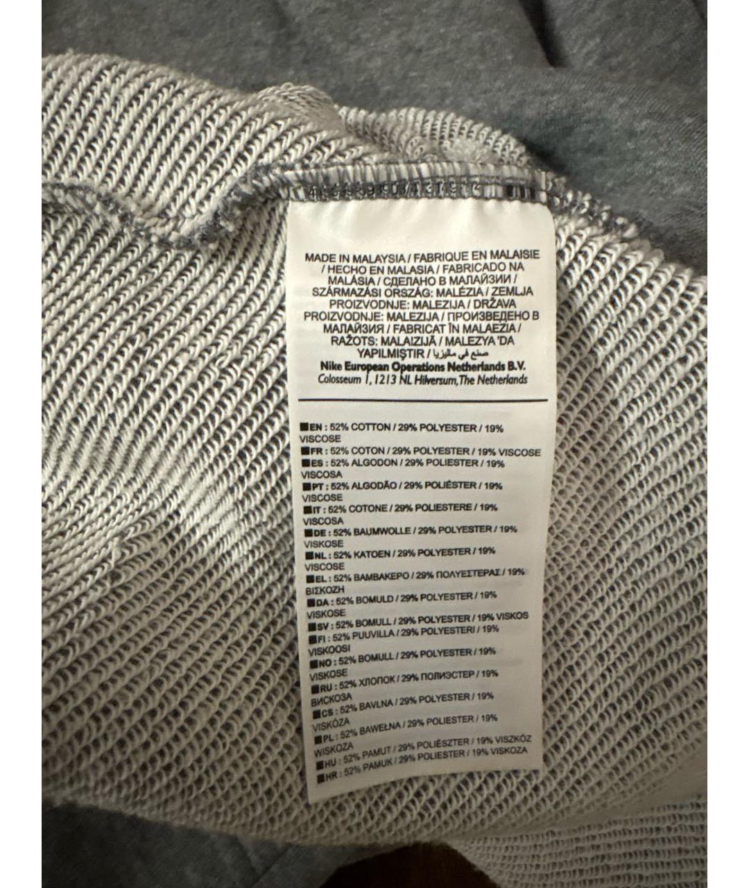 NIKE Серое хлопковое повседневное платье, фото 4
