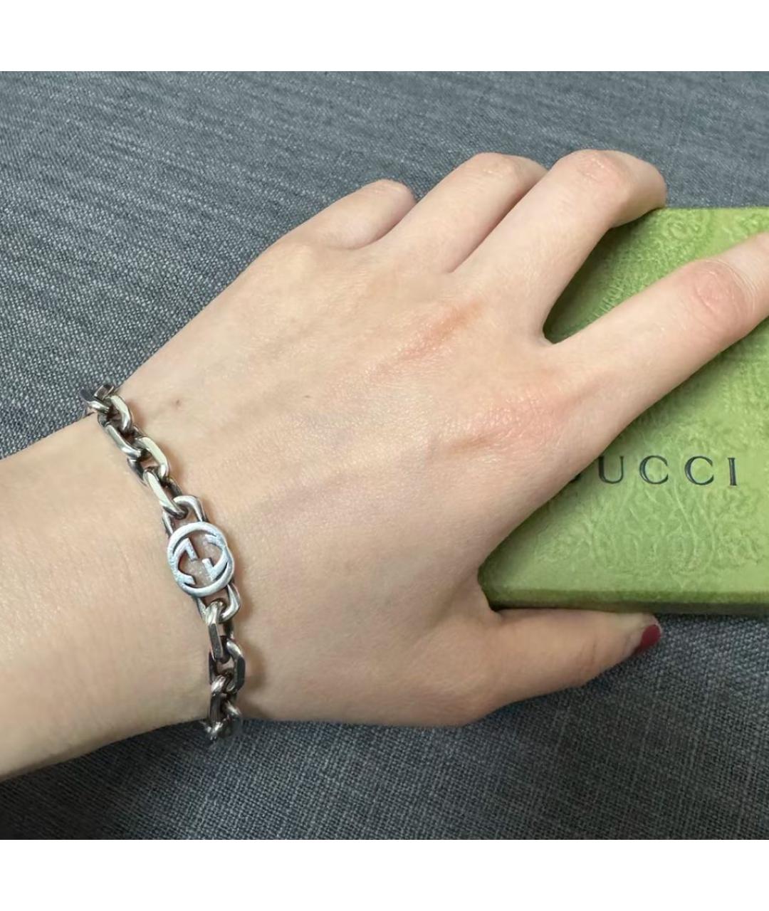 GUCCI Серебряный браслет, фото 6