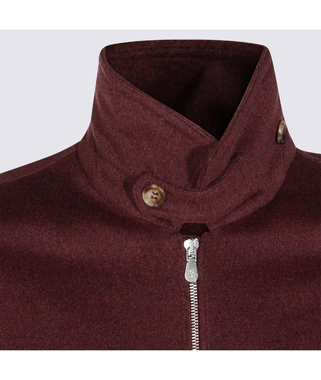BRUNELLO CUCINELLI Бордовая шерстяная куртка, фото 4